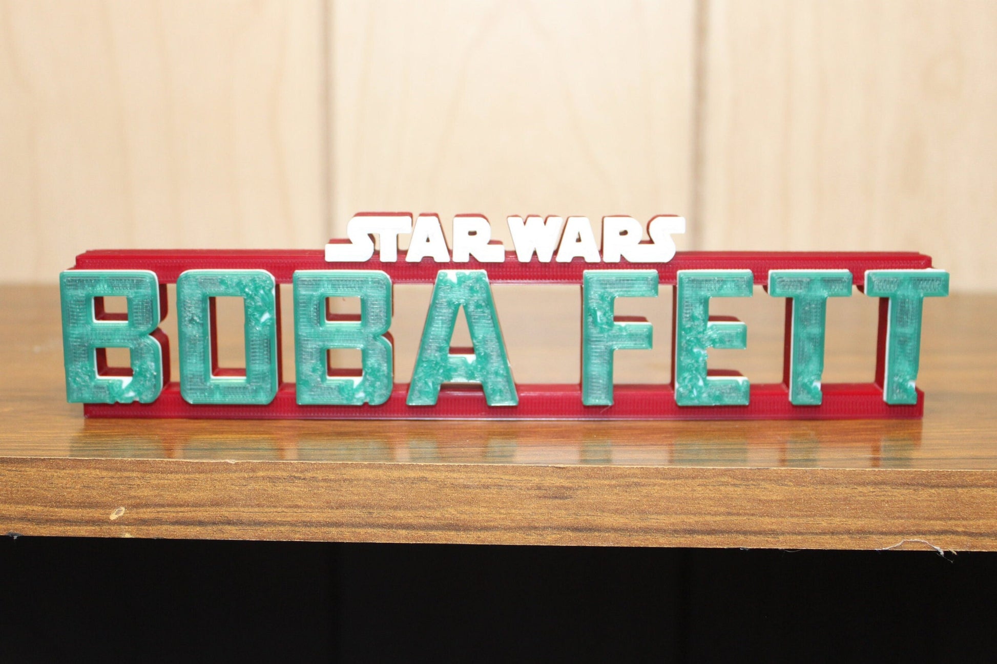 Boba Fett 3D printed Comic Logo Art