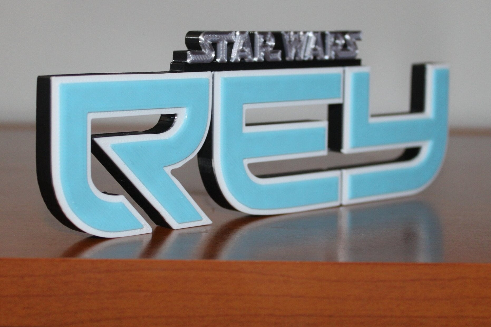 Rey Skywalker 3D printed Comic Logo Art