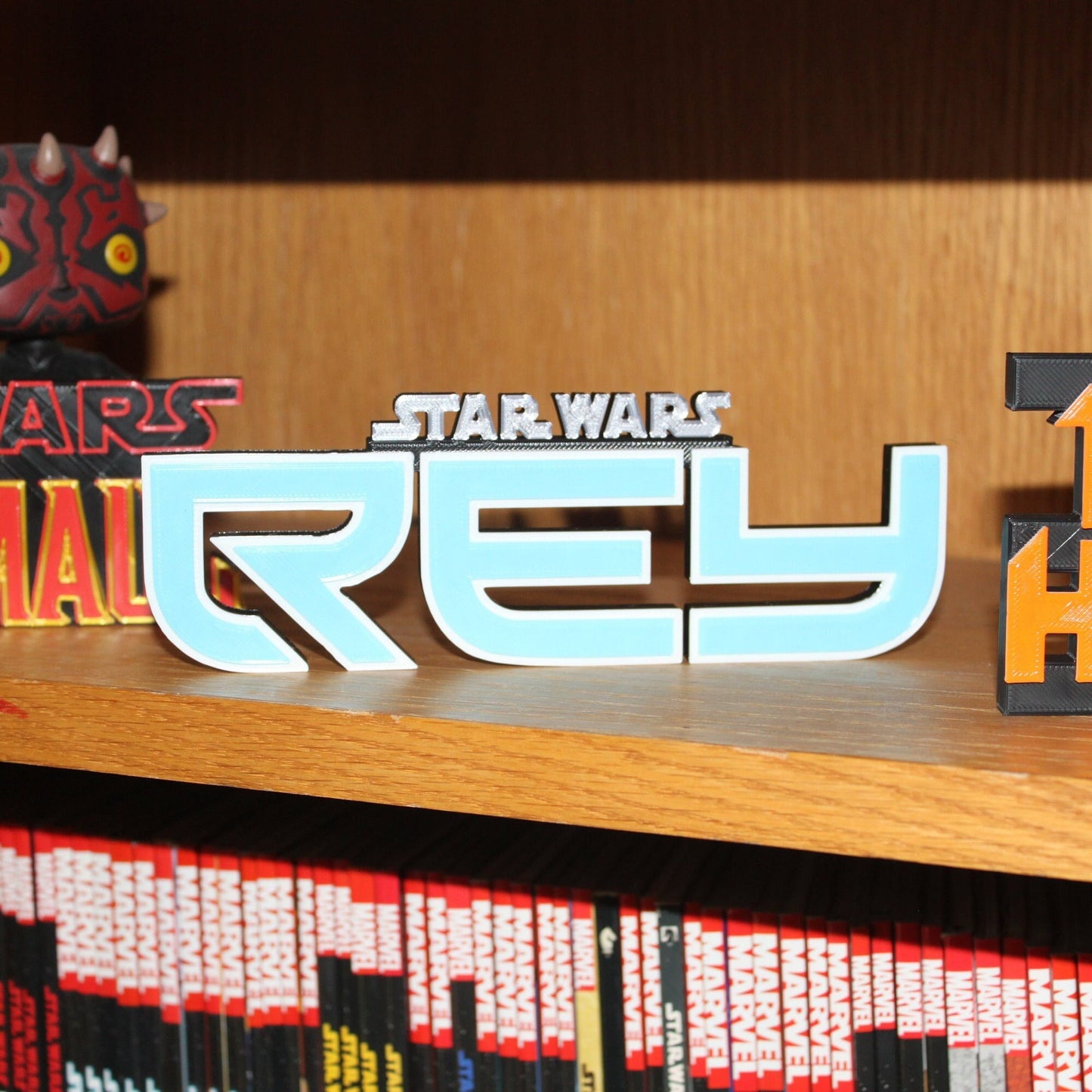 Rey Skywalker 3D printed Comic Logo Art