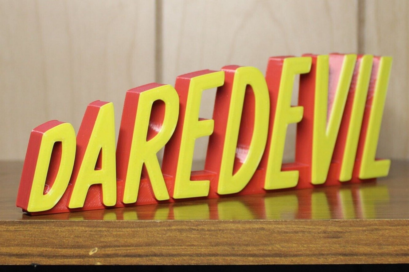 Daredevil 3D printed Logo Sign Wall Desk Shelf Art