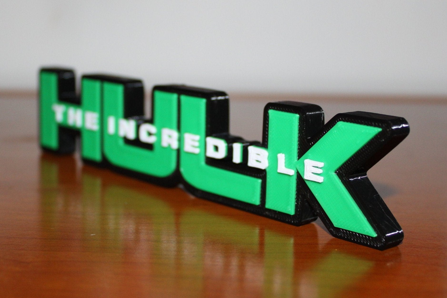 Incredible Hulk 3D printed Comic Logo Art