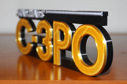 C-3PO 3D printed Logo Art