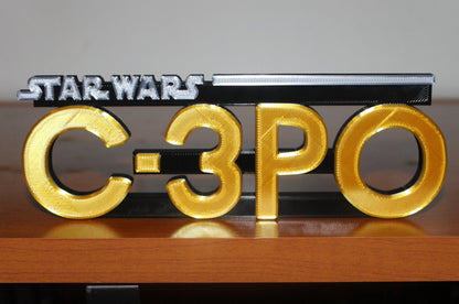 C-3PO 3D printed Logo Art