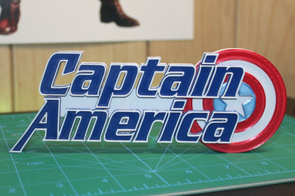 Captain America 3D printed Comic Logo Art