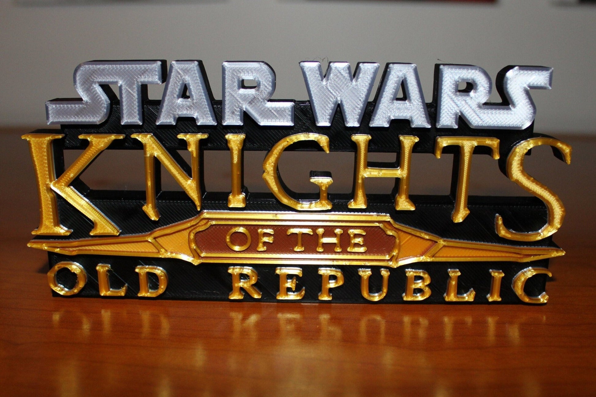 Knights of the Old Republic Game 3D printed Logo Art