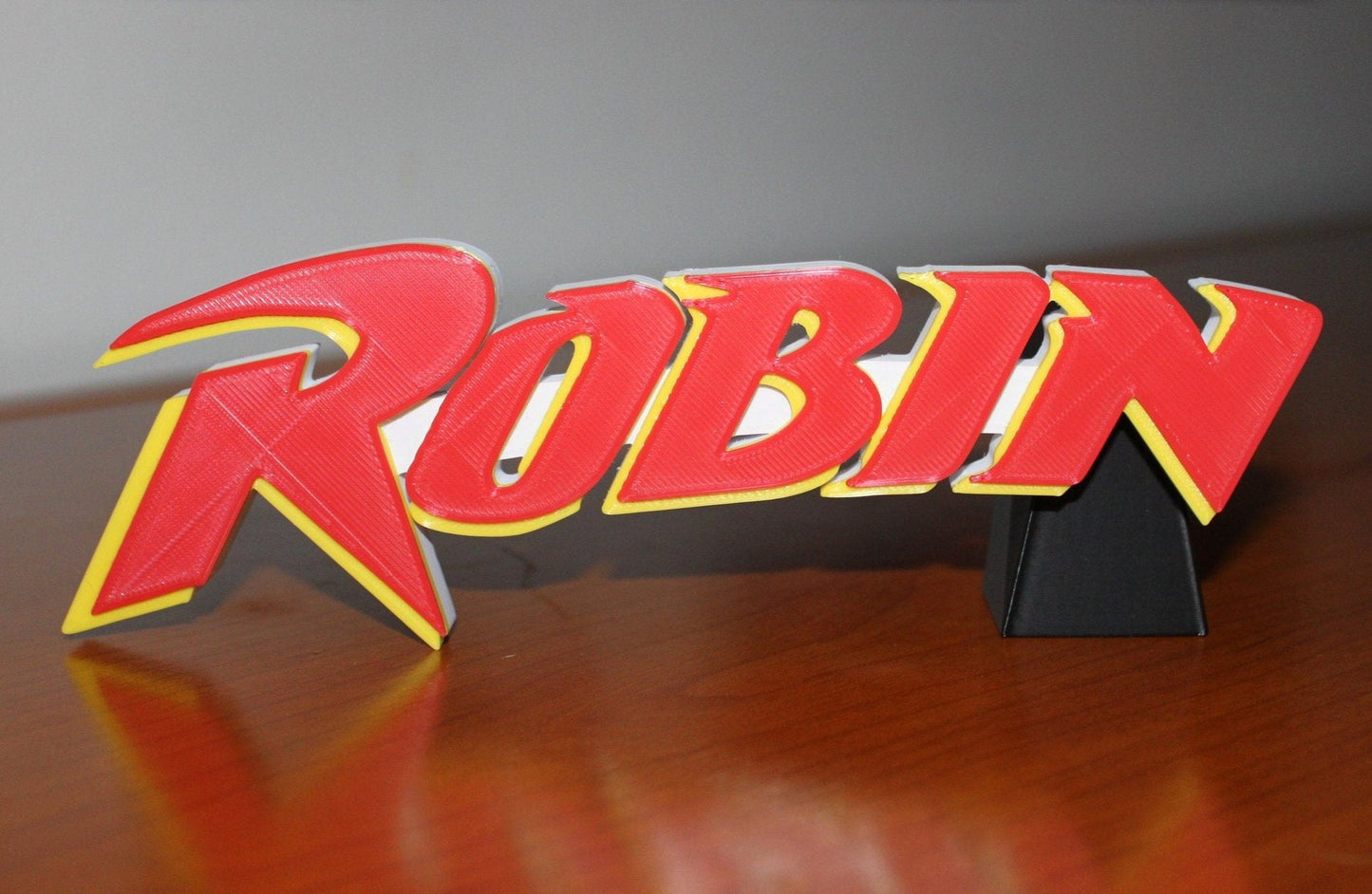 Robin 3D printed Comic Logo Art