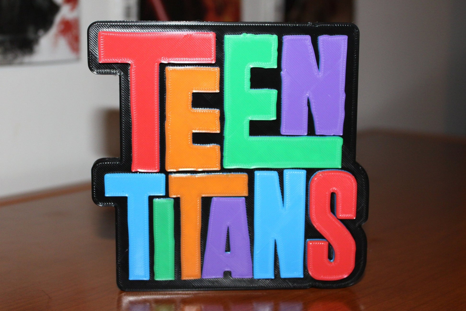 Teen Titans 3D printed Comic Logo Art