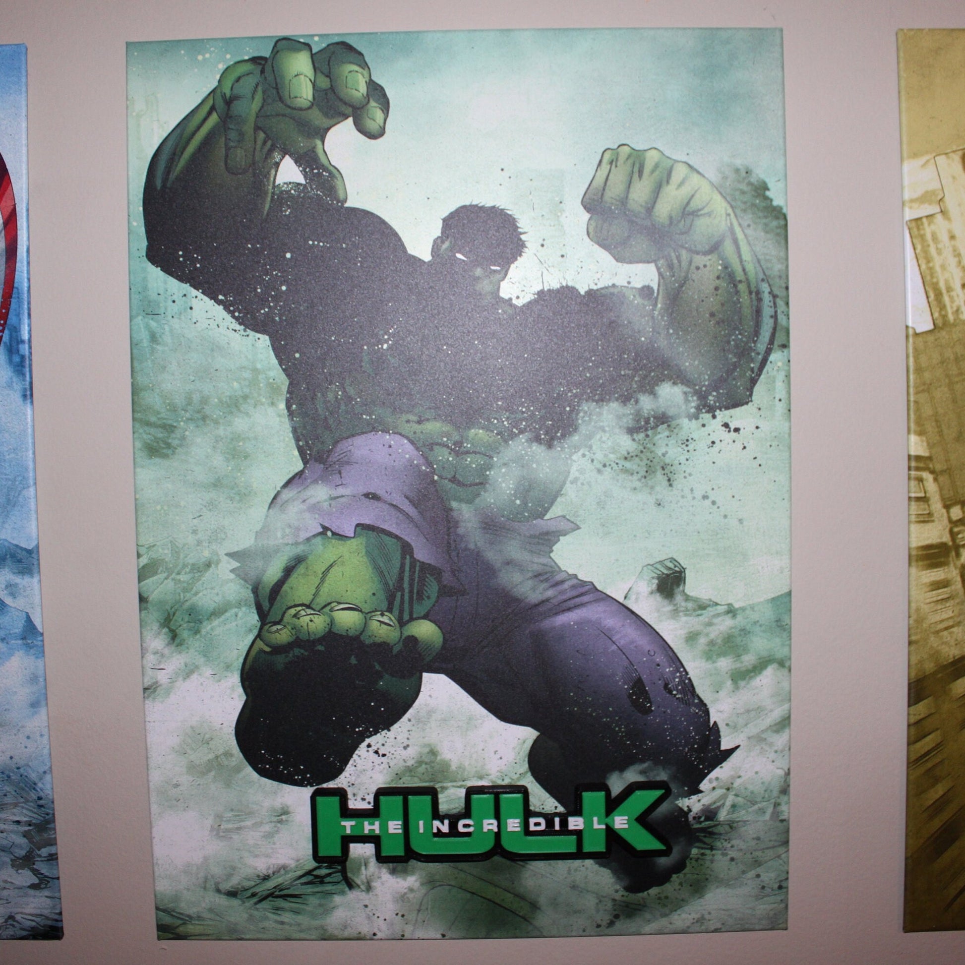 Incredible Hulk 3D printed Comic Logo Art