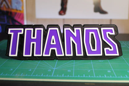 Thanos 3D printed Comic Logo Art