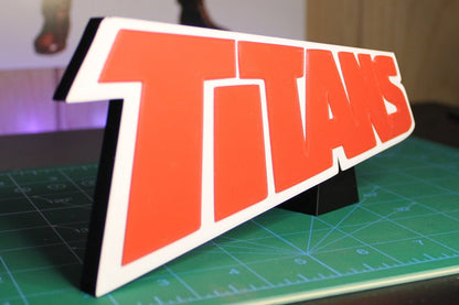 Titans 3D printed Comic Logo Art