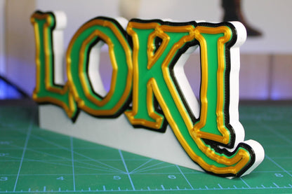 Loki 3D printed Comic Logo Art