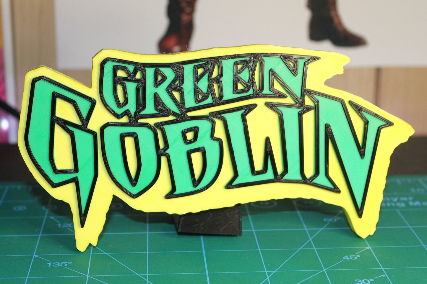 Green Goblin 3D printed Comic Logo Art