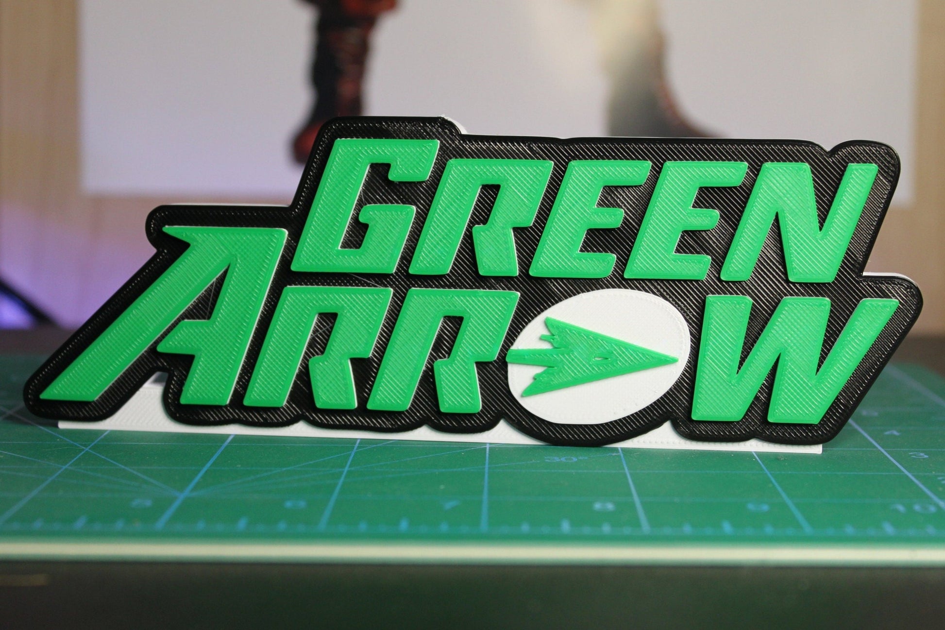 Green Arrow 3D printed Comic Logo Art