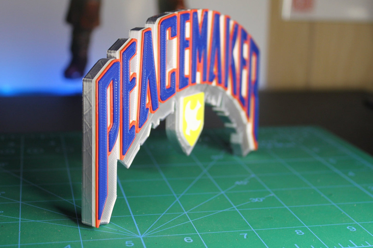 Peacemaker 3D printed Comic Logo Art