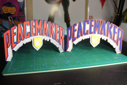 Peacemaker 3D printed Comic Logo Art