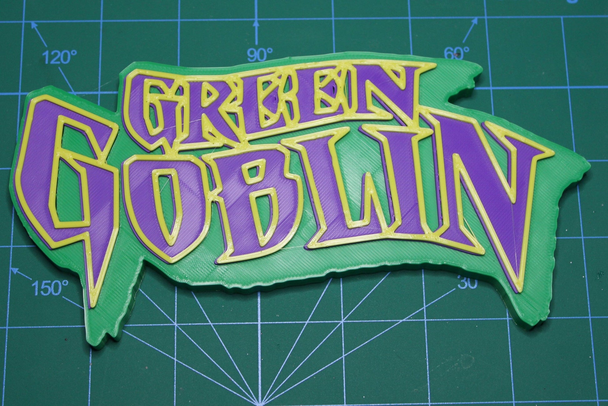 Green Goblin 3D printed Comic Logo Art