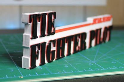 Tie Fighter Pilot 3D printed Comic Logo Art