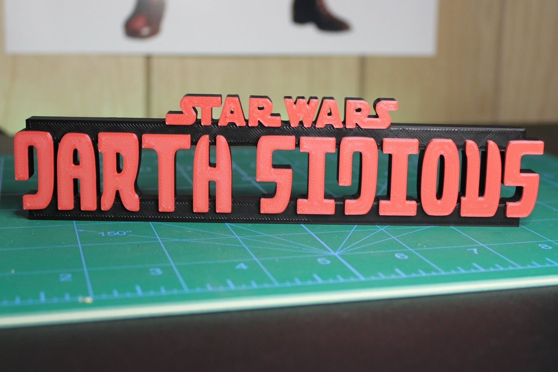 Darth Sidious 3D printed Comic Logo Art