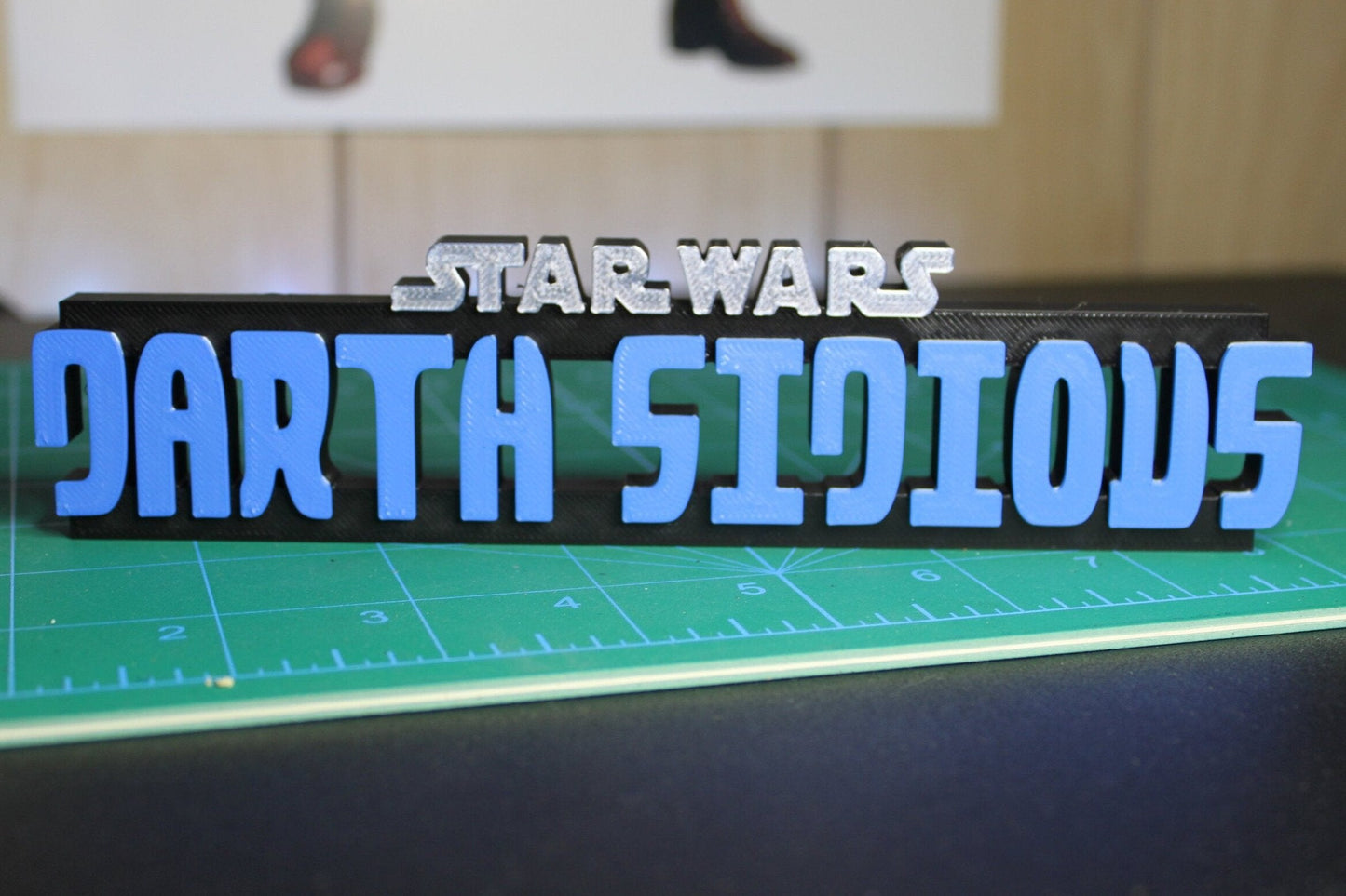 Darth Sidious 3D printed Logo Sign Wall Desk Shelf Art