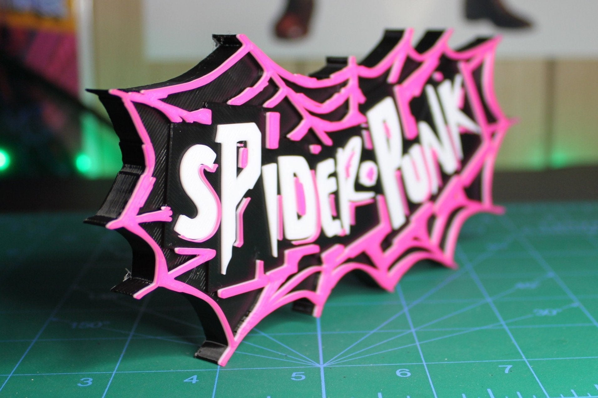 Spider-Punk 3D printed Comic Logo Art