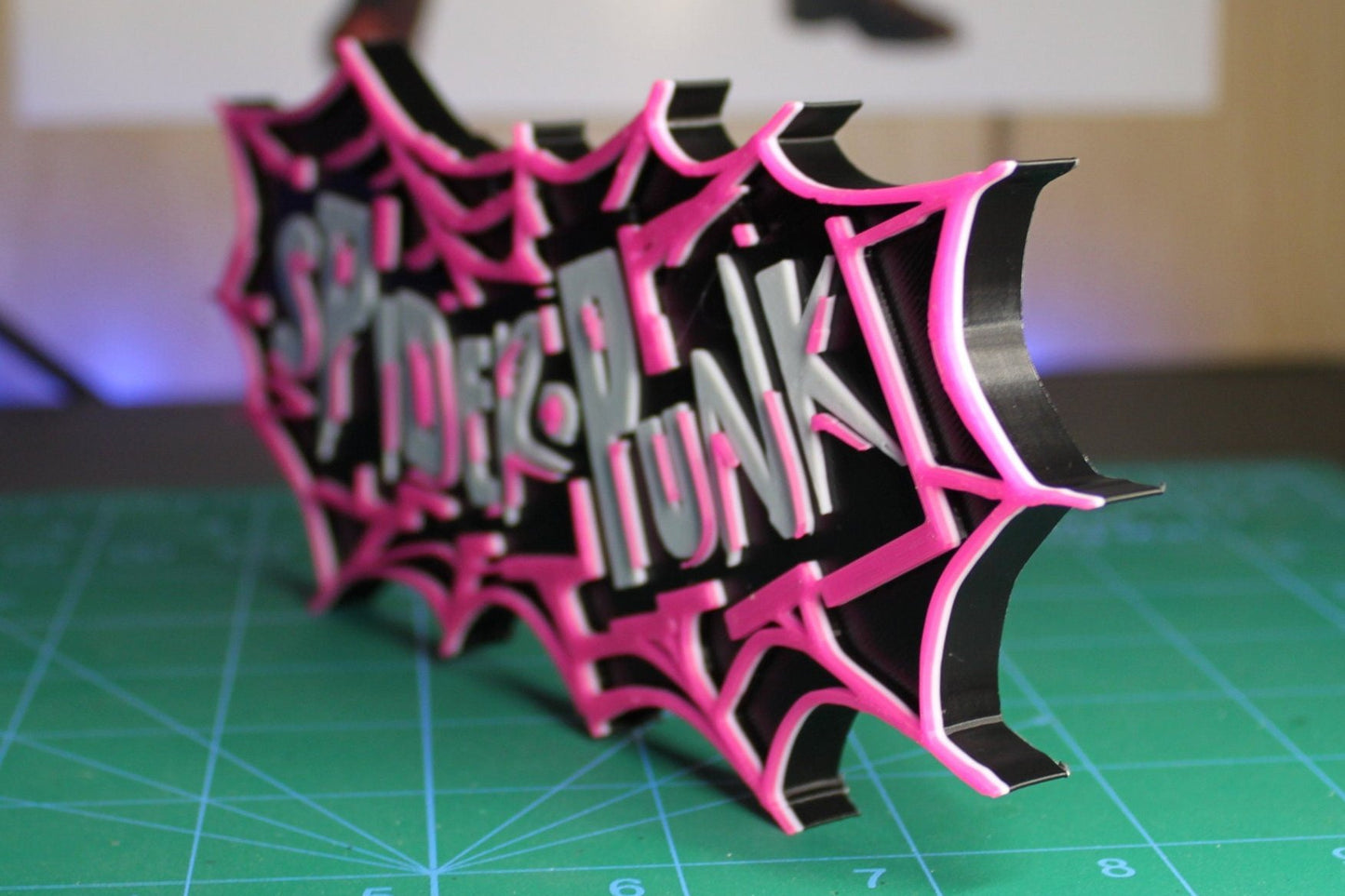 Spider-Punk 3D printed Comic Logo Art