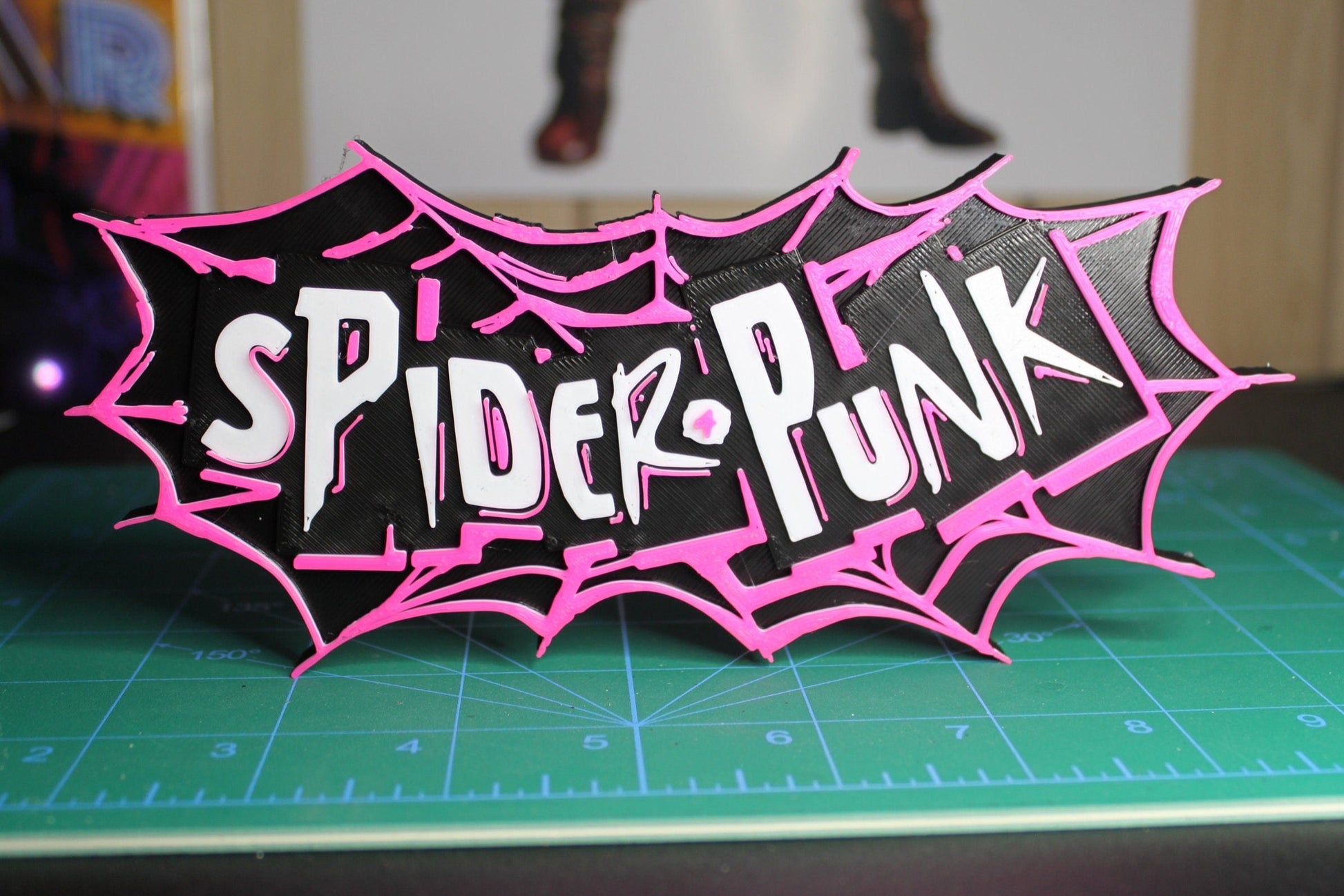 Spider-Punk 3D printed Comic Logo Art