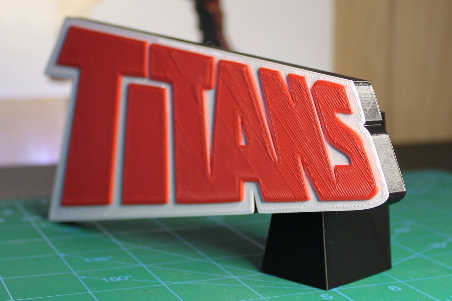 Titans 3D printed Comic Logo Art