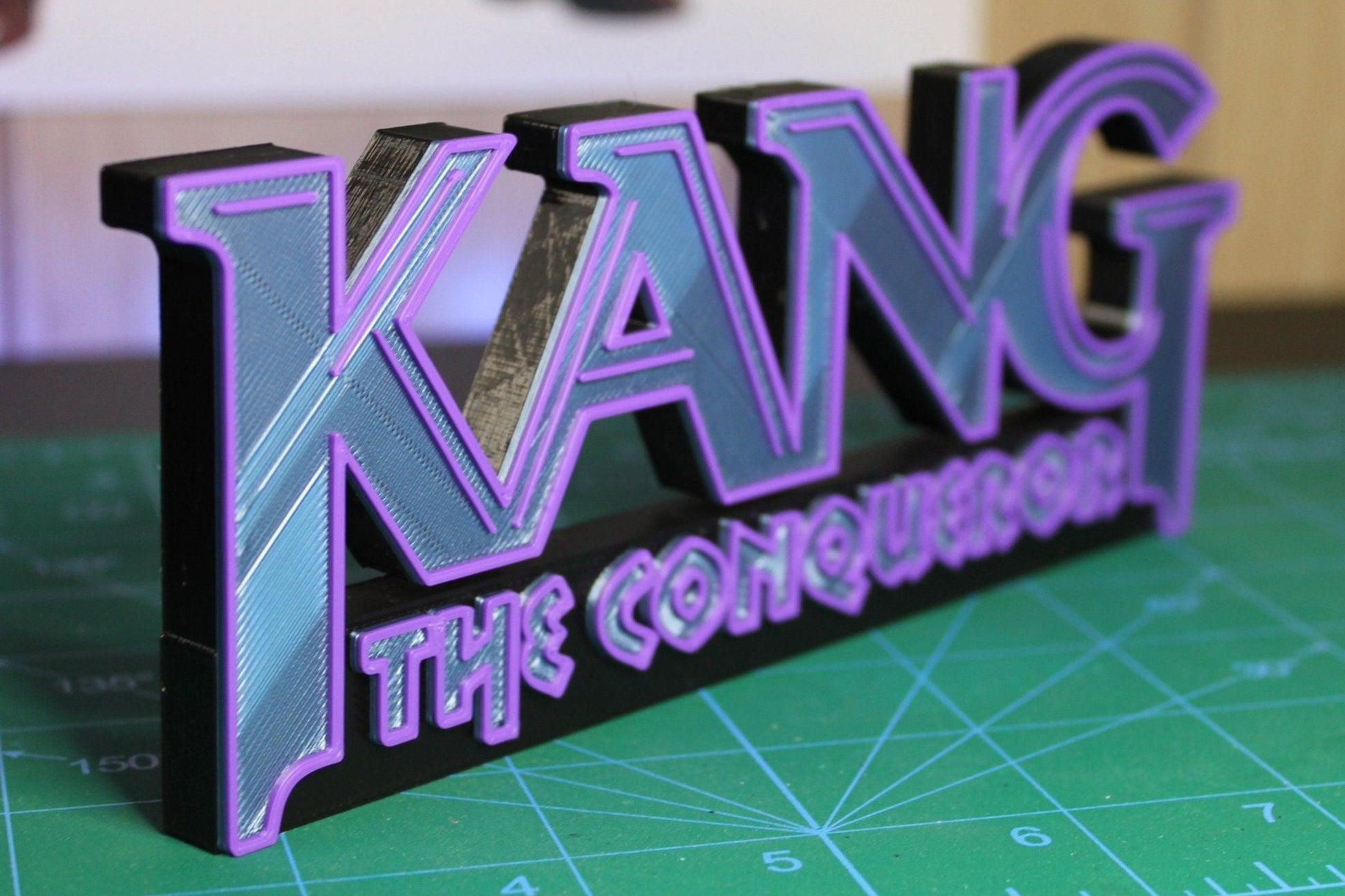 Kang 3D printed Comic Logo Art