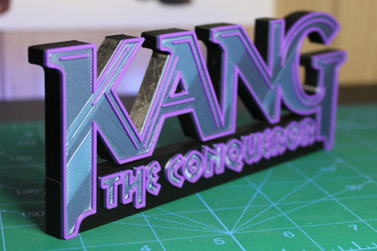 Kang 3D printed Comic Logo Art