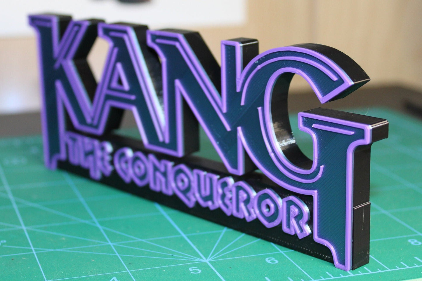 Kang 3D printed Comic Logo Art