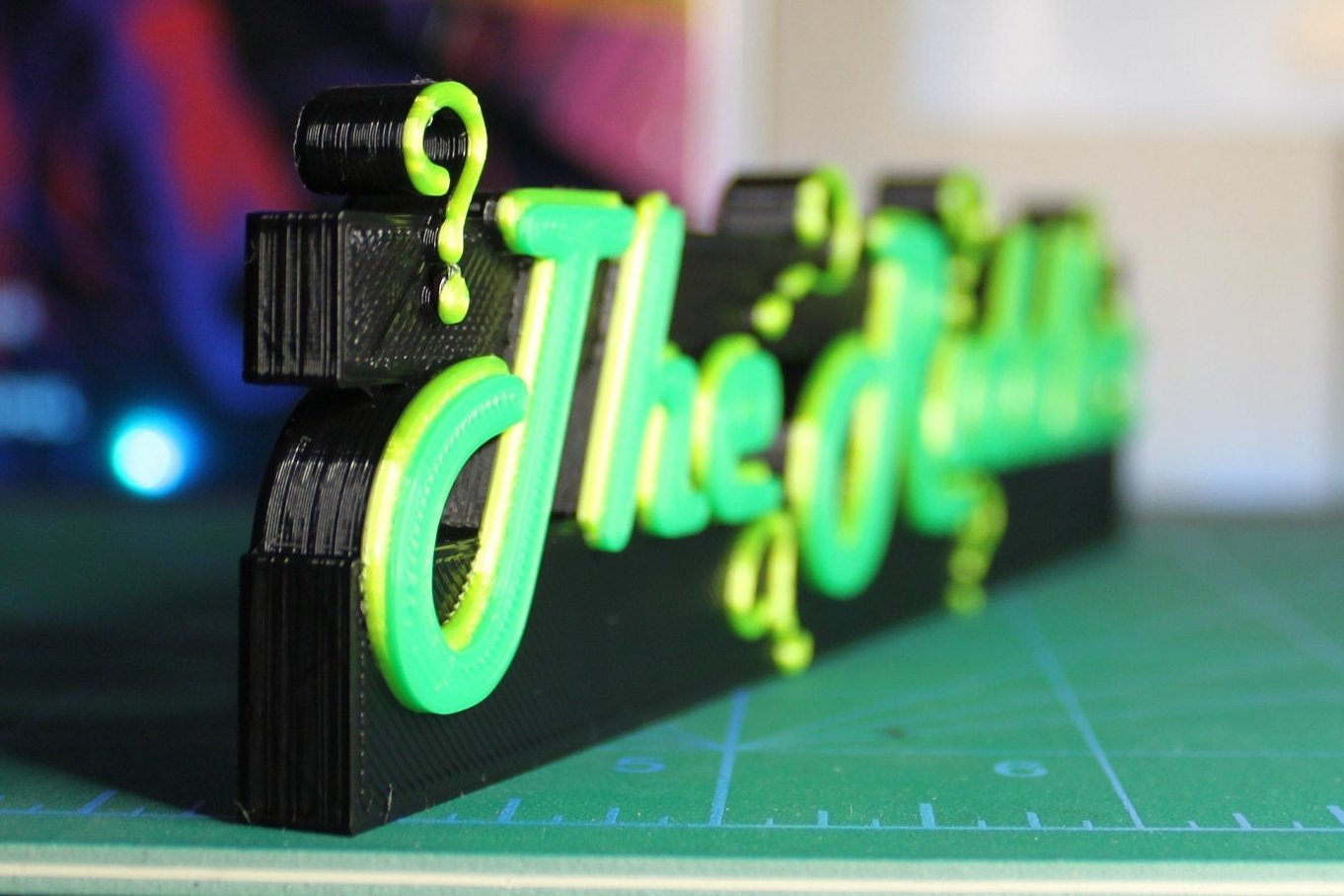 Riddler 3D printed Comic Logo Art