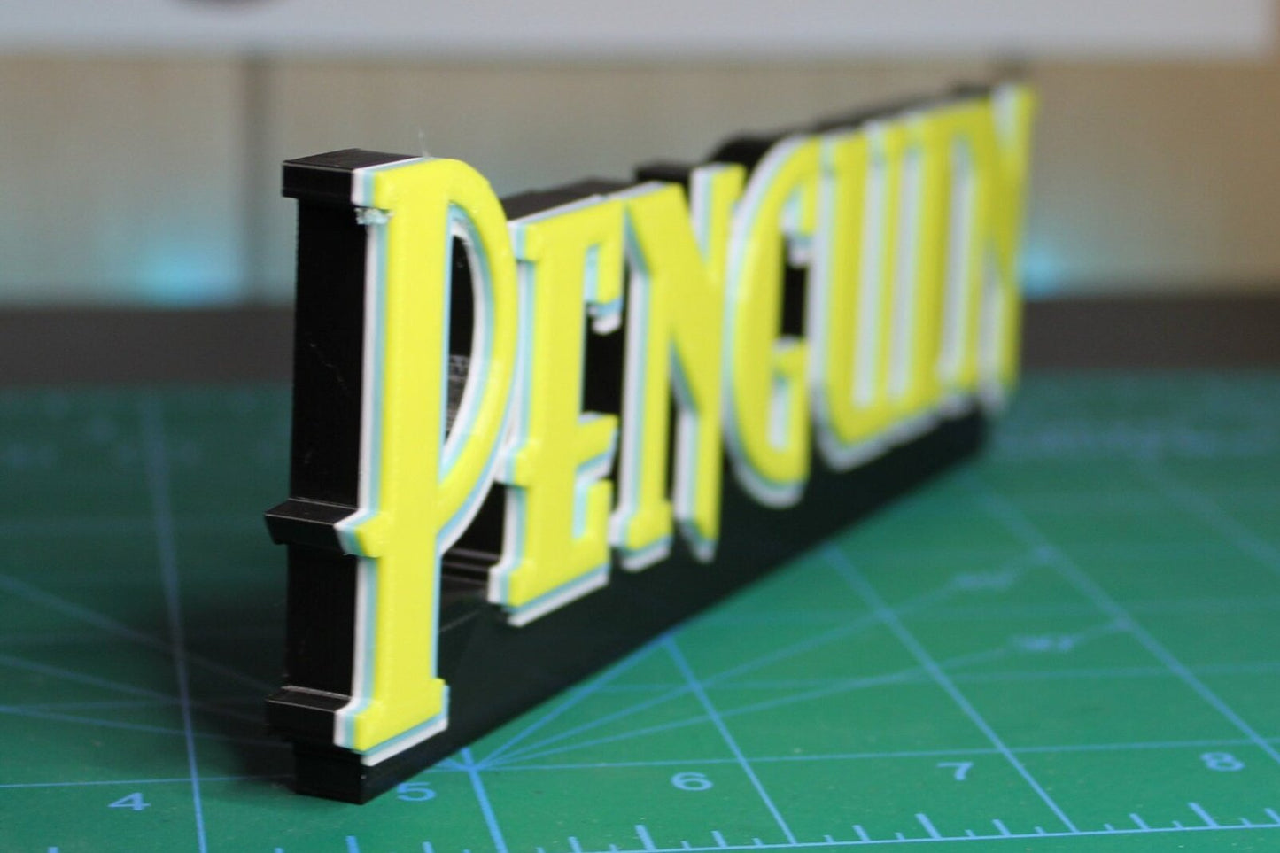 Penguin 3D printed Comic Logo Art