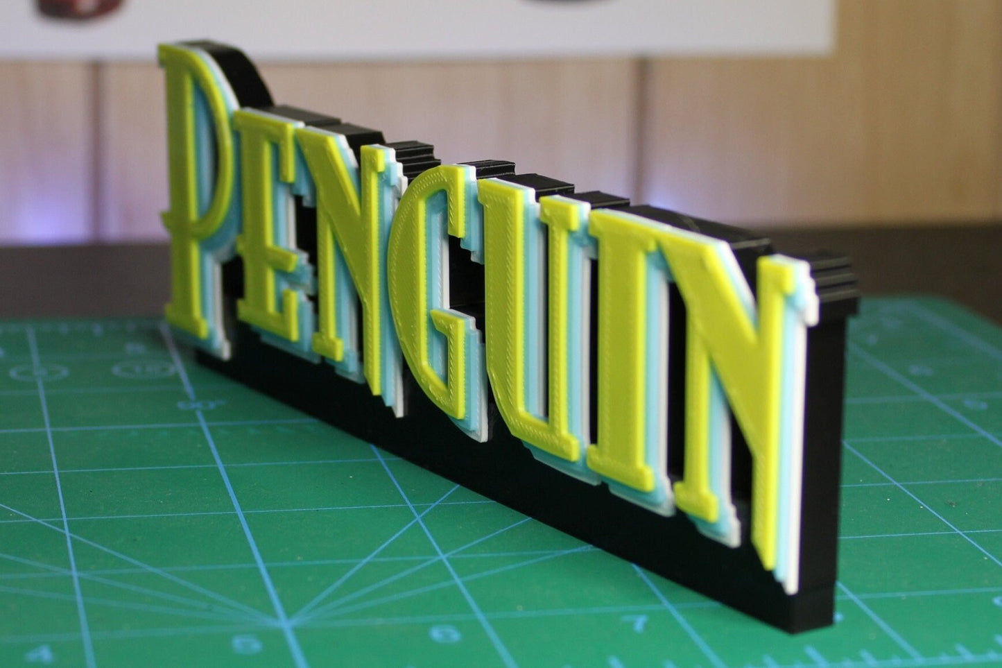 Penguin 3D printed Comic Logo Art