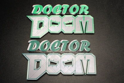 Doctor Doom 3D printed Comic Logo Art