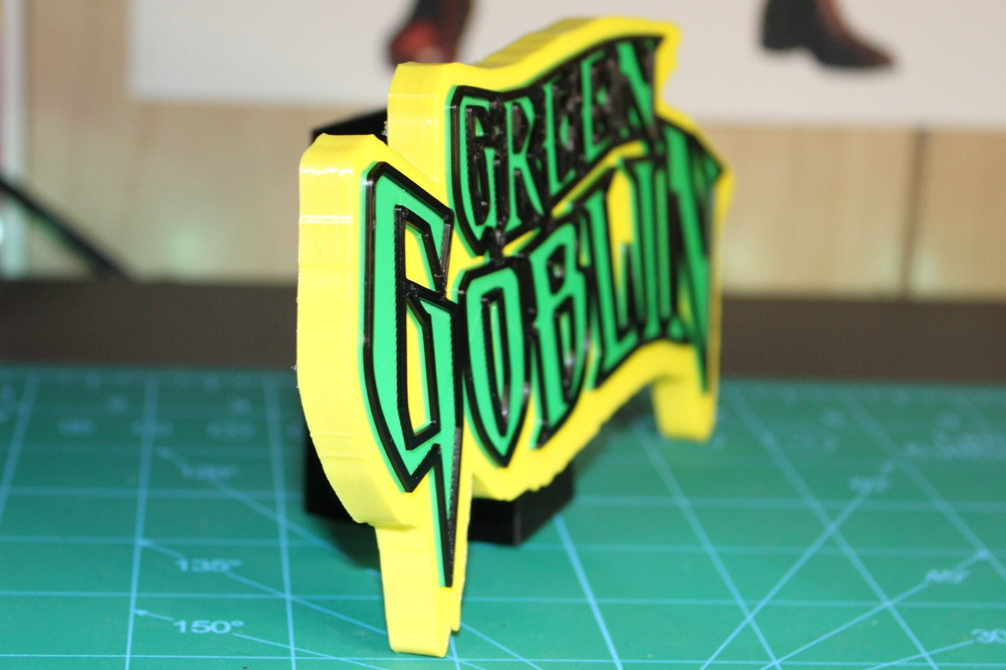 Green Goblin 3D printed Comic Logo Art