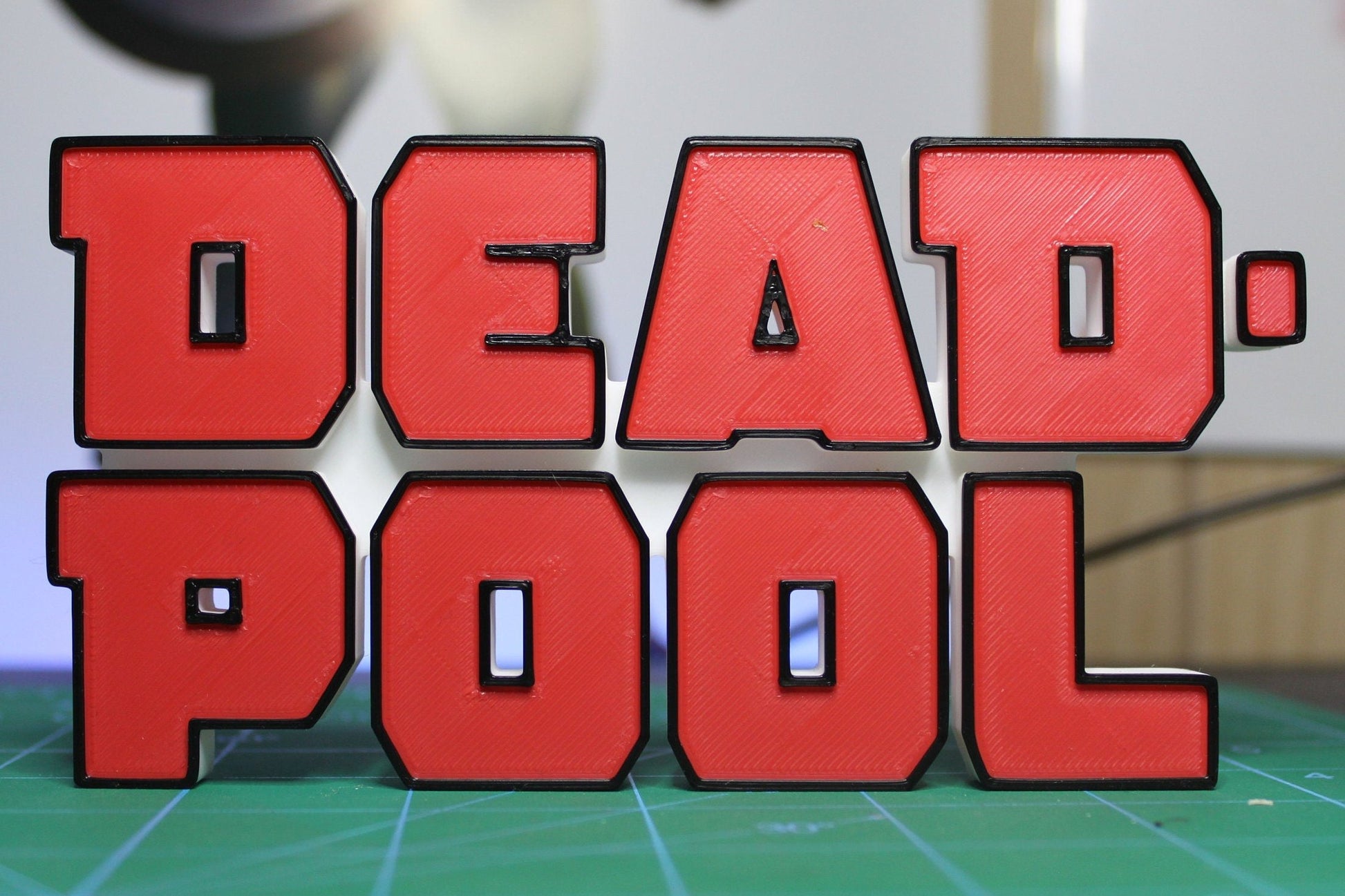 Deadpool 3D printed Comic Logo Art