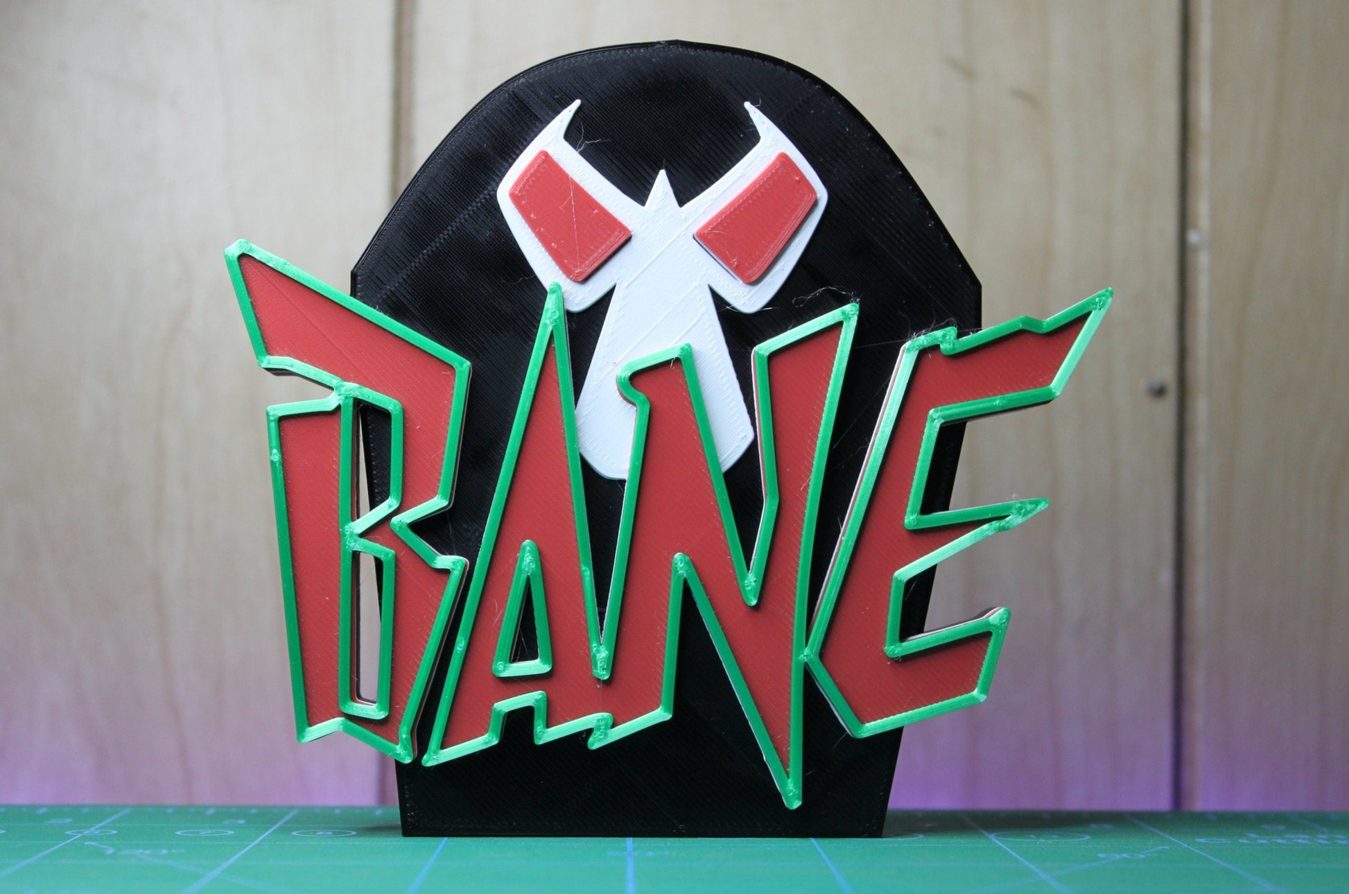 Bane 3D printed Comic Logo Art