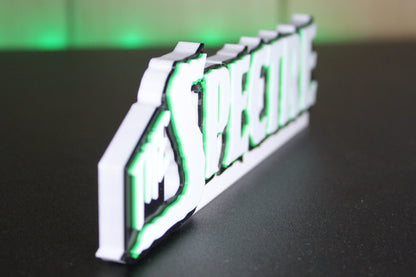 Spectre 3D printed Comic Logo Art