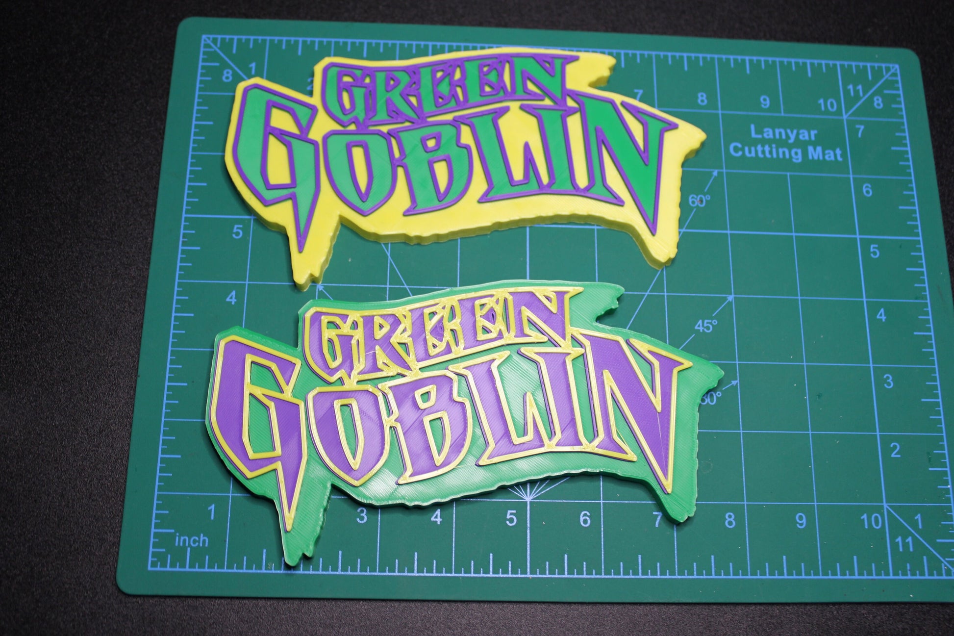 Green Goblin 3D printed Comic Logo Art