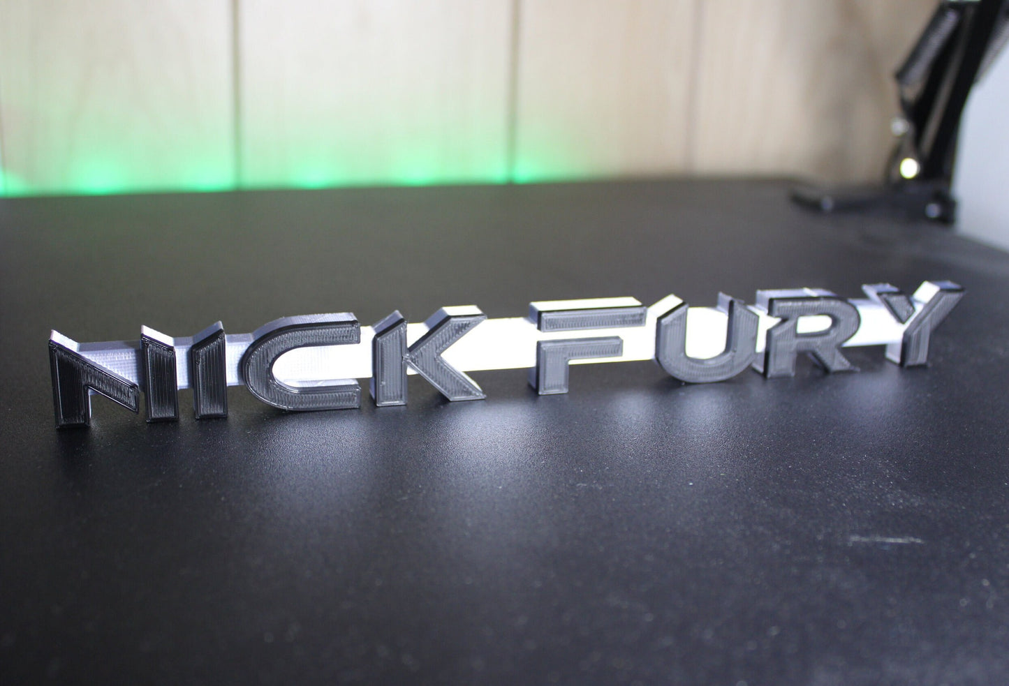 Nick Fury 3D printed Comic Logo Art