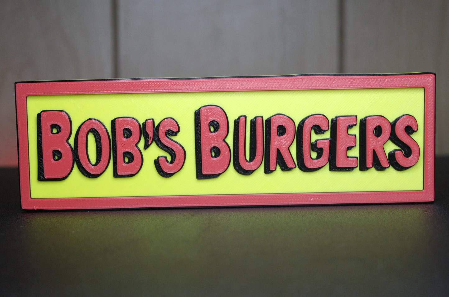 Bob's Burgers 3D printed Logo Sign Wall Desk Shelf Art