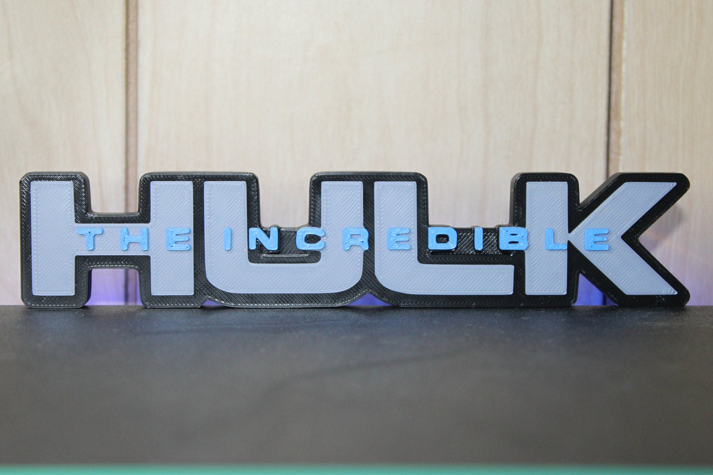 Incredible Hulk 3D printed Comic Logo Art