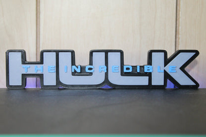 Incredible Hulk 3D printed Comic Logo Art