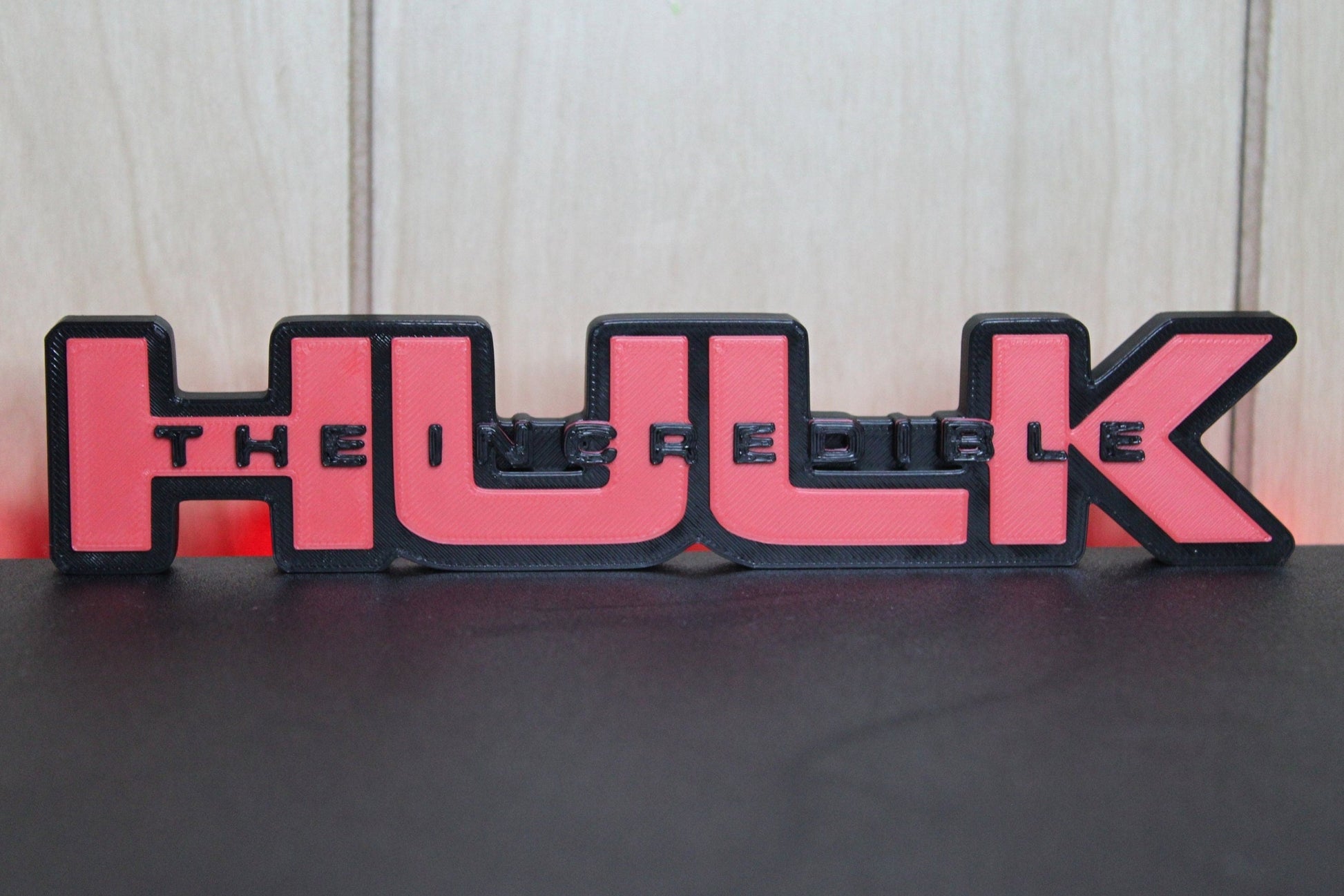 Incredible Hulk 3D printed Comic Logo Art