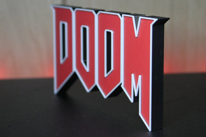 Doom Video Game 3D printed Logo Art