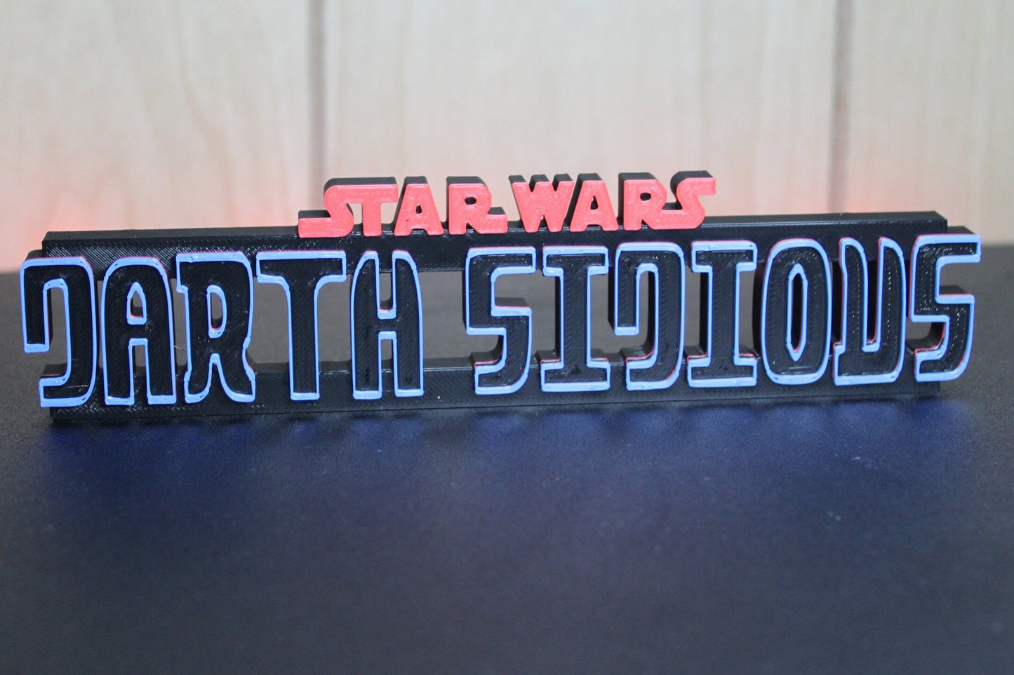 Darth Sidious 3D printed Comic Logo Art