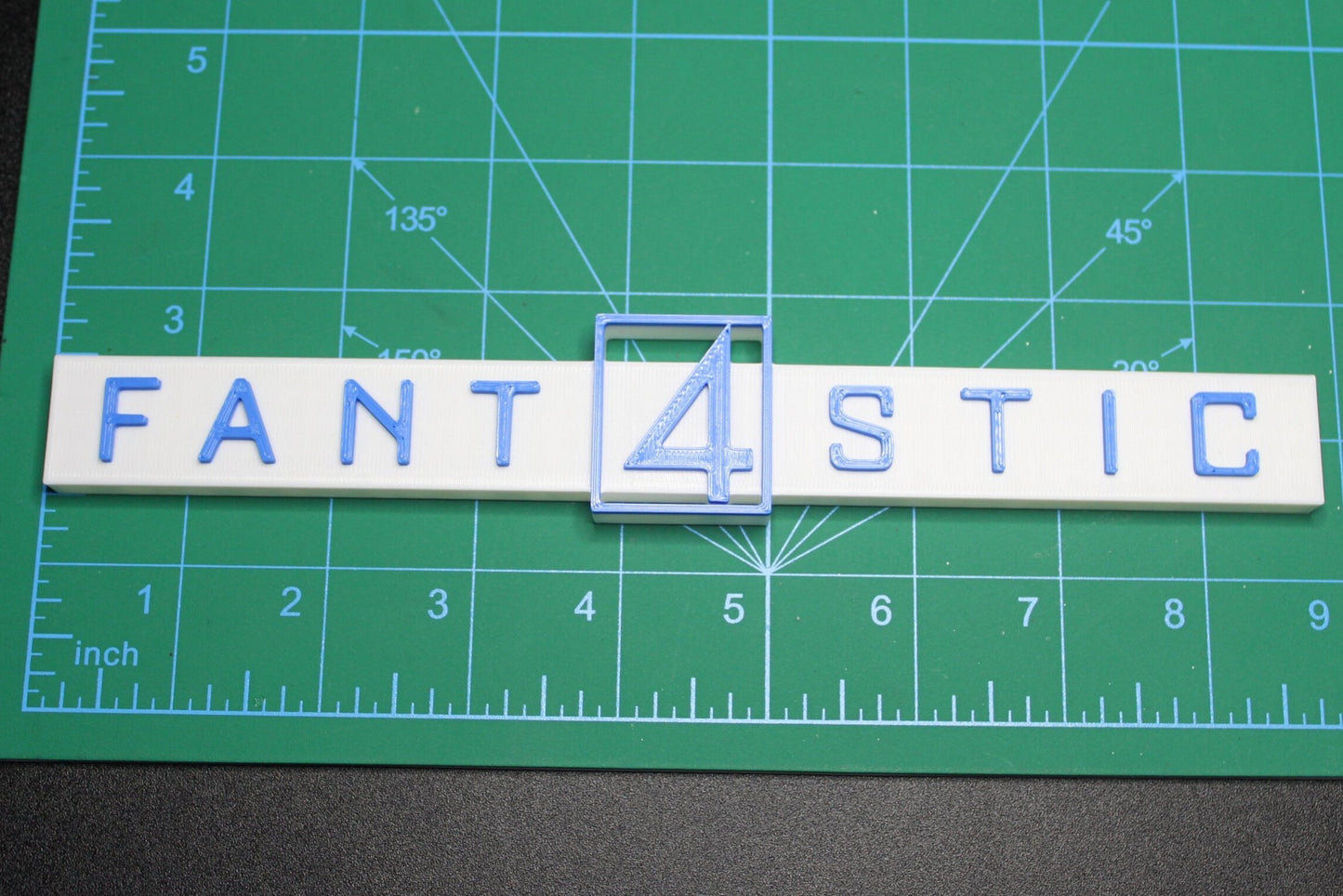 Fantastic Four 3D printed Logo Sign Wall Desk Shelf Art