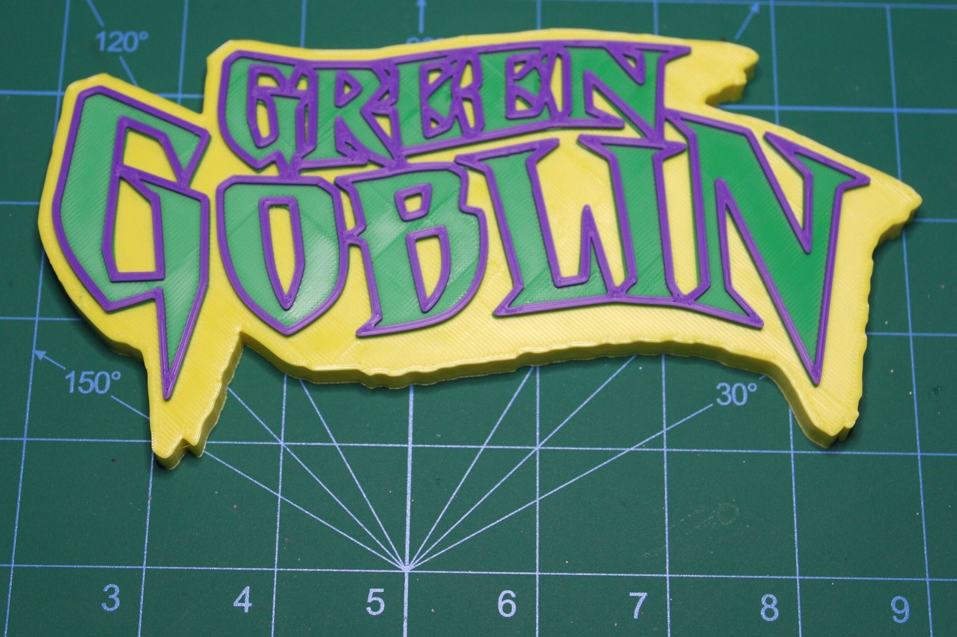 Green Goblin 3D printed Comic Logo Art