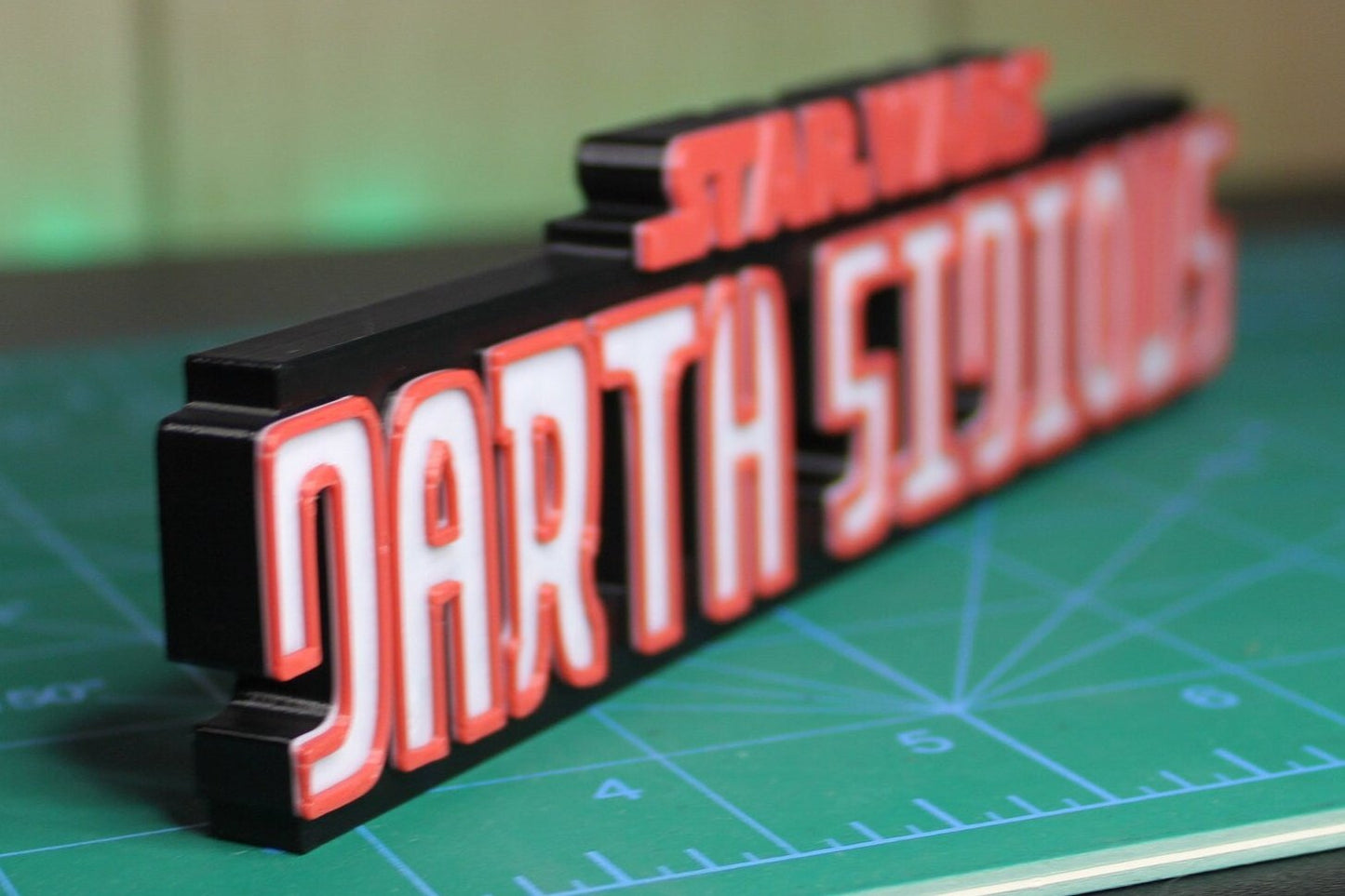 Darth Sidious 3D printed Comic Logo Art