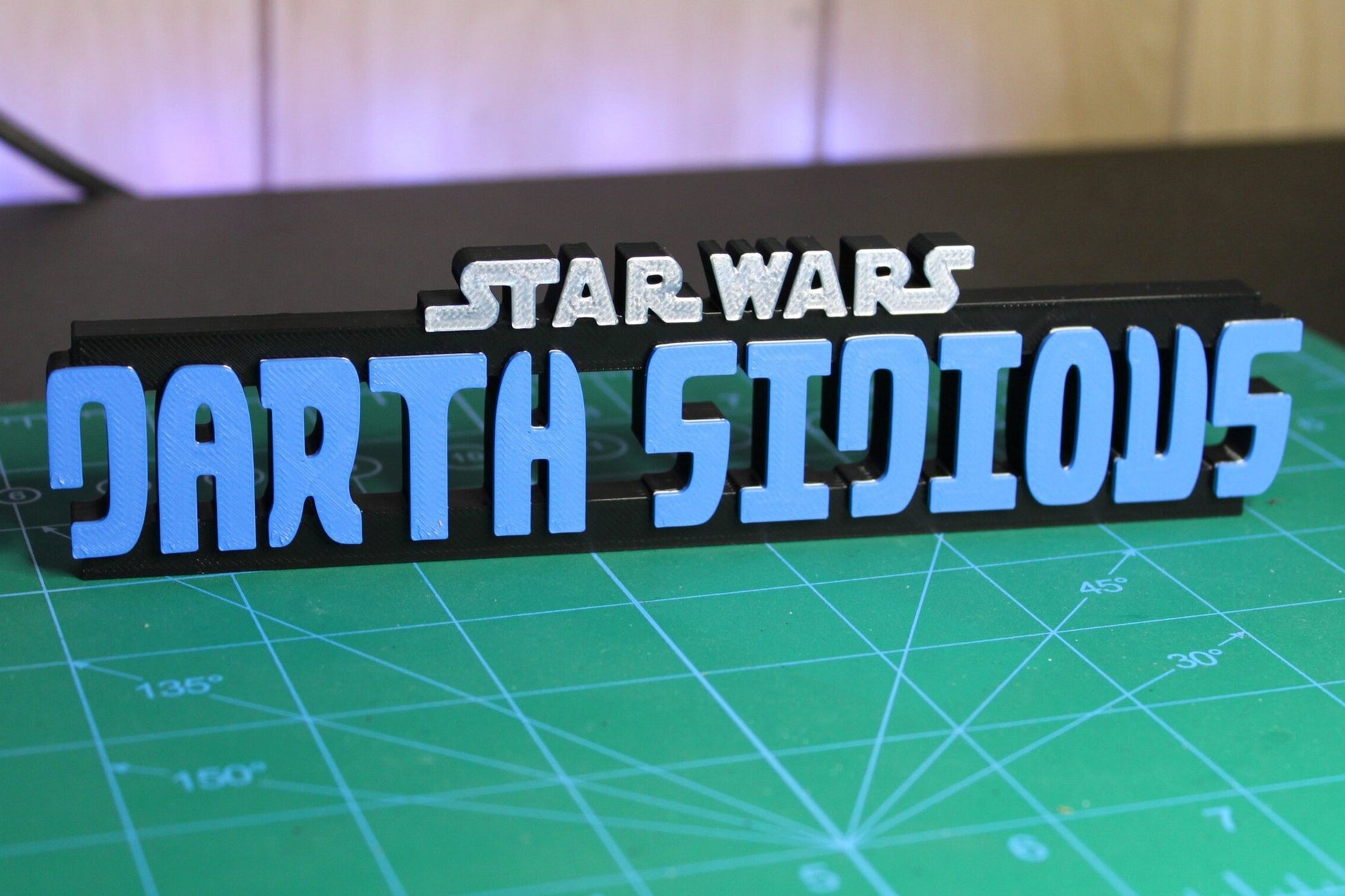 Darth Sidious 3D printed Comic Logo Art